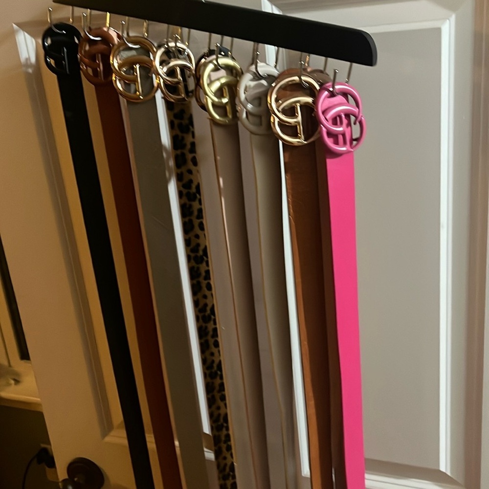 Stylish Women's Belt Set - Black, Brown, Pink, Leopard